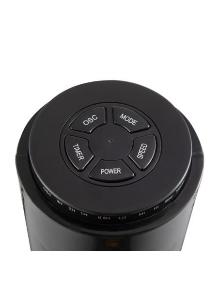 Ventilador De Torre Picaro Negro 3vel 50w C/remoto Temporizador,fijo Y Rotatorio 74x22x22cm