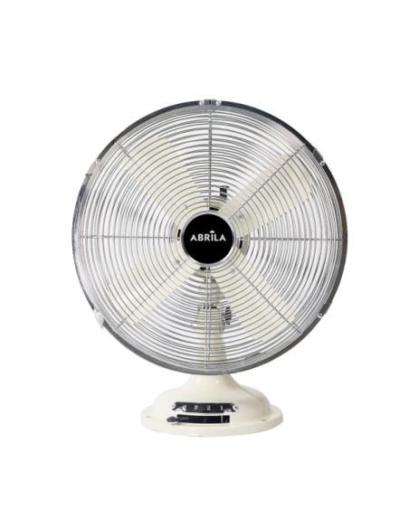 Ventilador Sobremesa Capitolio Crema/cromo 37w 3velocidades 4asp. Fijo Y Rotatorio 42x35x27cm