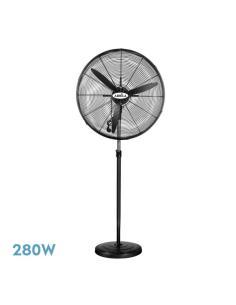 Ventilador De Pie Indust.tormenta Negro 3velocidades 280w 3aspas Fijo Y Rotatorio Regx81x81 Cm