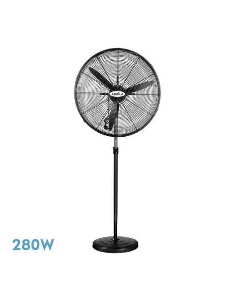 Ventilador De Pie Indust.tormenta Negro 3velocidades 280w 3aspas Fijo Y Rotatorio Regx81x81 Cm