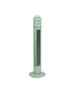 Ventilador Torre Huracan Verde 45w 3velocidades Temporizador Fijo Y Rotatorio 75x22x22cm