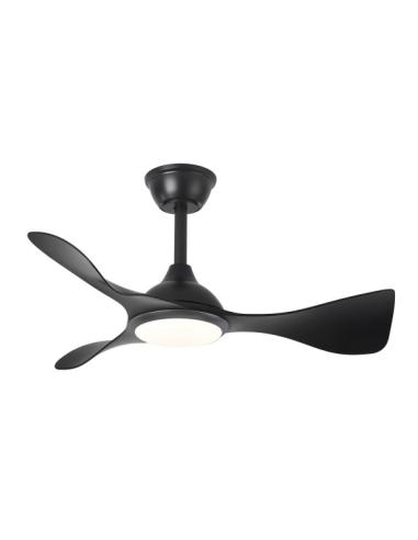 Ventilador Dc Caiman 36w 3600lm Negro 89d 3aspas 6vel 3000-4500-6500k Remoto+reg.intensidad+memoria+temporizador
