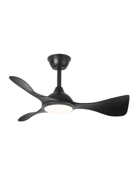 Ventilador Dc Caiman 36w 3600lm Negro 89d 3aspas 6vel 3000-4500-6500k Remoto+reg.intensidad+memoria+temporizador