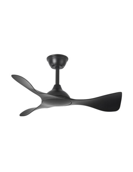 Ventilador Dc Caiman 36w 3600lm Negro 89d 3aspas 6vel 3000-4500-6500k Remoto+reg.intensidad+memoria+temporizador