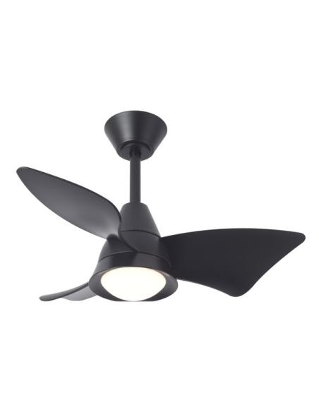 Ventilador Dc Jaguar 30w 3000lm Negro 96d 3aspas 6vel 3000-4500-6500k Remoto+reg.intensidad+memoria+temporizador