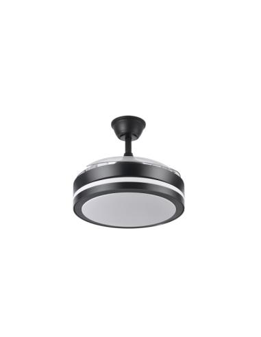 Ventilador Dc Esparta Peque 44w 5182lm Negro 72d 3asp 3000-4000-6000k Remoto+temporizador+memoria