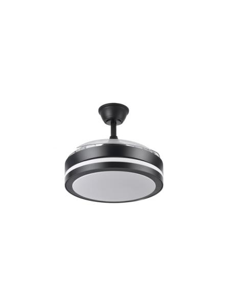 Ventilador Dc Esparta Peque 44w 5182lm Negro 72d 3asp 3000-4000-6000k Remoto+temporizador+memoria