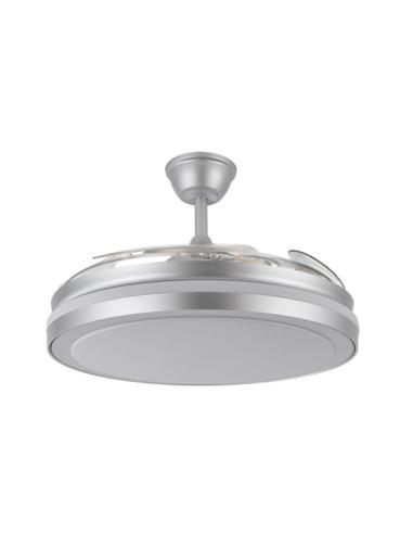Ventilador Dc Esparta Maxi 80w 10255lm Plata 132d 5asp 3000-4000-6000k Remoto+temporizador+memoria