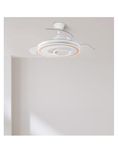 Ventilador Dc Sultan 68w Blanco/haya 3asp.107d 4960lm 3000-4500-6500k Reg.intensidad+remoto+memoria+temporizador