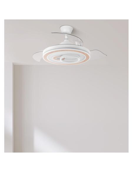 Ventilador Dc Sultan 68w Blanco/haya 3asp.107d 4960lm 3000-4500-6500k Reg.intensidad+remoto+memoria+temporizador