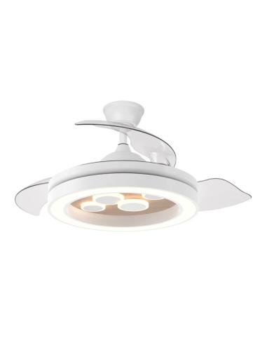 Ventilador Dc Cupido 55w Blanco/haya 3asp.107d 4960l 3000-4500-6500k Reg.intensidad+remoto+memoria+temporizador