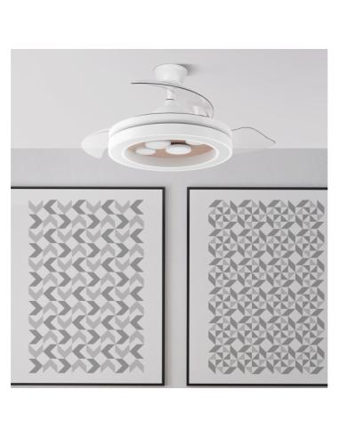 Ventilador Dc Cupido 55w Blanco/haya 3asp.107d 4960l 3000-4500-6500k Reg.intensidad+remoto+memoria+temporizador