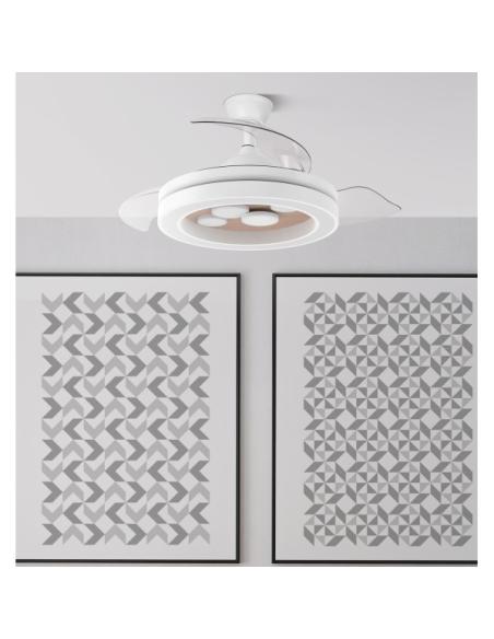 Ventilador Dc Cupido 55w Blanco/haya 3asp.107d 4960l 3000-4500-6500k Reg.intensidad+remoto+memoria+temporizador
