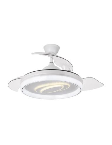 Ventilador Dc Maracana 57w Blanco 3asp.107d 5980lm 3000-4500-6500k Reg.intensidad+remoto+memoria+temporizador