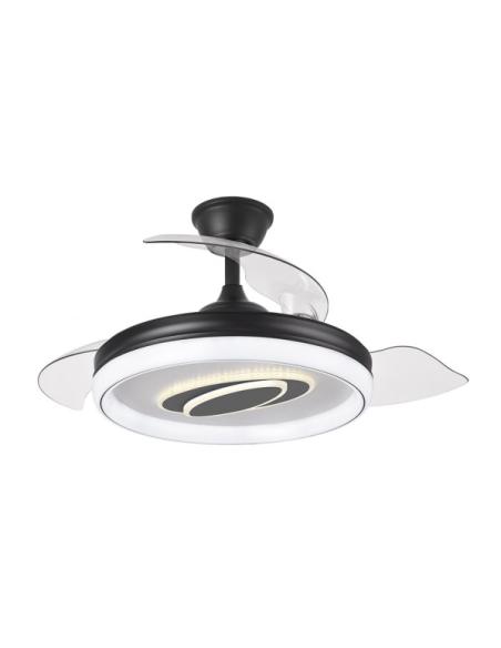Ventilador Dc Maracana 57w Negro 3asp.107d 5980lm 3000-4500-6500k Reg.intensidad+remoto+memoria+temporizador