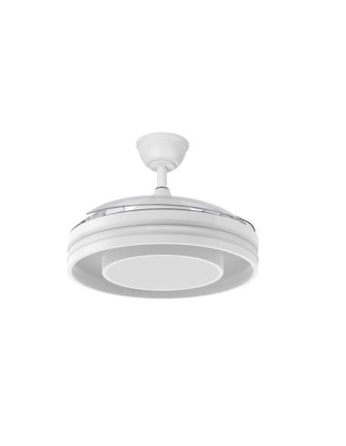 Ventilador Dc Pitufo 57w Blanco 3asp107d 3990lm Rgb +3000-4500-6500k Reg.intensidad+remoto+memo+temporiz