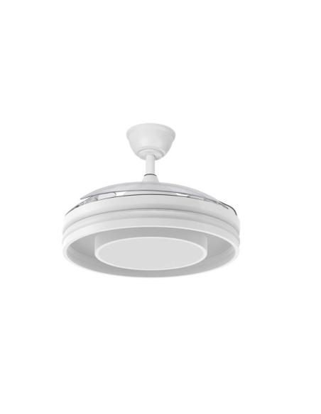 Ventilador Dc Pitufo 57w Blanco 3asp107d 3990lm Rgb +3000-4500-6500k Reg.intensidad+remoto+memo+temporiz