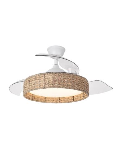 Ventilador Dc Canario 59w Blanco/natural 3asp.107d 6980lm 3000-4500-6500k Reg.intensidad+remoto+memoria+temporizador