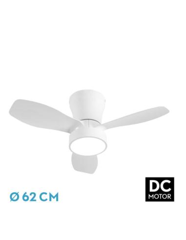 Ventilador Dc Piton 24w 2160lm Blanco 3asp 3velocidades 62d 3000-4000-6500k,remoto+reg.intensidad+temporizador