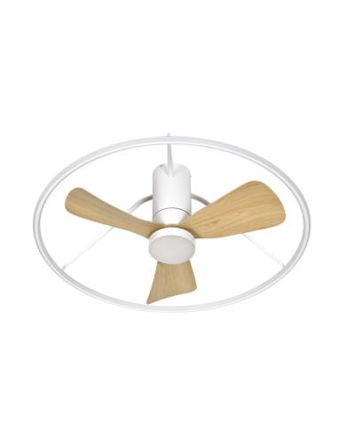 Ventilador Dc Oporto 56w Blan/haya 3asp.84d 5600lm 3000-4000-6500k 6vel Remot,tempo,3int.rg