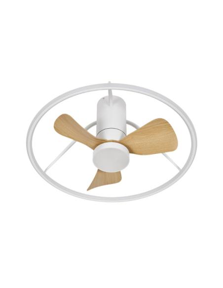 Ventilador Dc Oporto 46w Blan/haya 3asp.66d 4600lm 3000-4000-6500k 6vel Remot,tempo,3int.rg