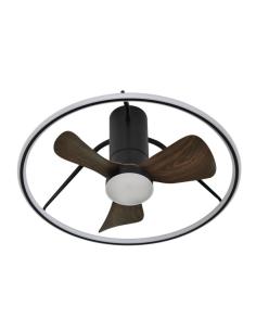 Ventilador Dc Oporto 46w Neg/marr 3asp.66d 4600lm 3000-4000-6000k 6vel Remot,tempo,3int.rg 2