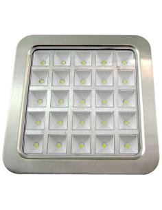 Downlight Cuad. Amon Led 16w Niquel 6500k 18x18 Cm corte 15,5x15,5 Cm