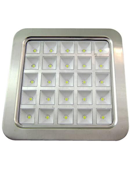 Downlight Cuad. Amon Led 16w Niquel 6500k 18x18 Cm corte 15,5x15,5 Cm