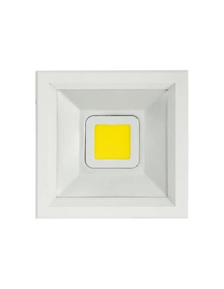 Downlight Cuad. Poseidon Led 20w 2000lm Blanco 19x19x8 6500k