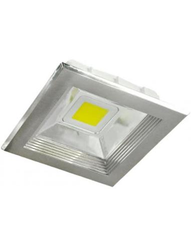 Downlight Cuad. Poseidon Led 20w 2000lm Niquel 19x19x8 6500k
