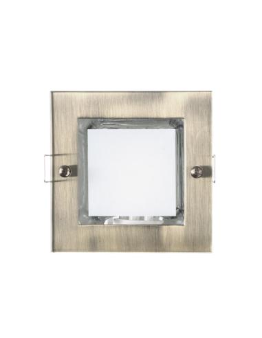 Downlight Empot. Cuad. Mini Down Cuero 1xe27 Bombilla Bajo Cons Incluida 11w 7,7x12x12cm Corte 10,8x10,8cm