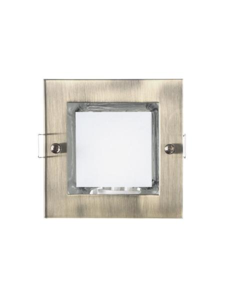Downlight Empot. Cuad. Mini Down Cuero 1xe27 Bombilla Bajo Cons Incluida 11w 7,7x12x12cm Corte 10,8x10,8cm