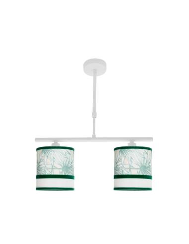 Lampara Caledonia 2xe14 Blanco/verde Regx43x14cm