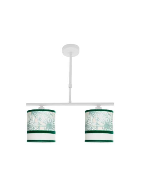 Lampara Caledonia 2xe14 Blanco/verde Regx43x14cm