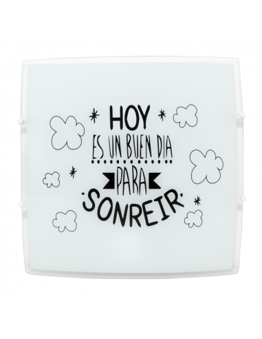 Plafón Sonrisa 2xe27 Blanco 30x30