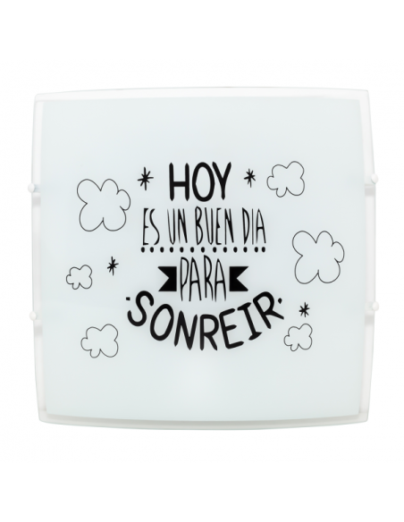 Plafón Sonrisa 2xe27 Blanco 30x30