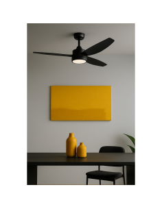 Ventilador Jarama DC negro Ø112 cm LED con mando | Luzmovil