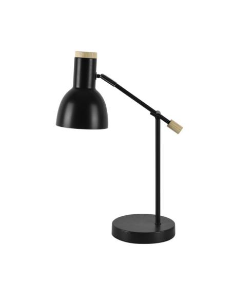 Flexo Tejo 1xe27 Negro/haya Orientable 50x15x16,5cm
