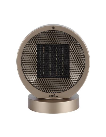 Termovent.ptc Ceramico Pomelo 2000w Negro/oro 2pot 3fun.rotatorio Antivuelco.seguro 29,3x24x18cm