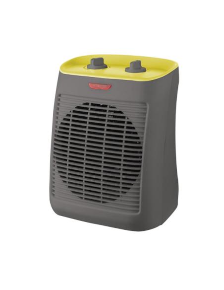 Termovent.elect.taray 2000w Gris/amarillo 2potencias Proteccion Seguridad Antivuelco 31x21x19cm