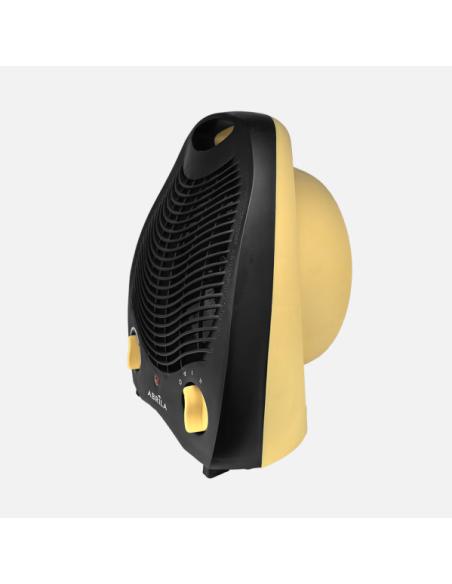 Termoventilador Elect.lubian 2000w Amarillo/negro 2potencias 3fun.sist.seguridad,Termostato Reg.26,5x21x13
