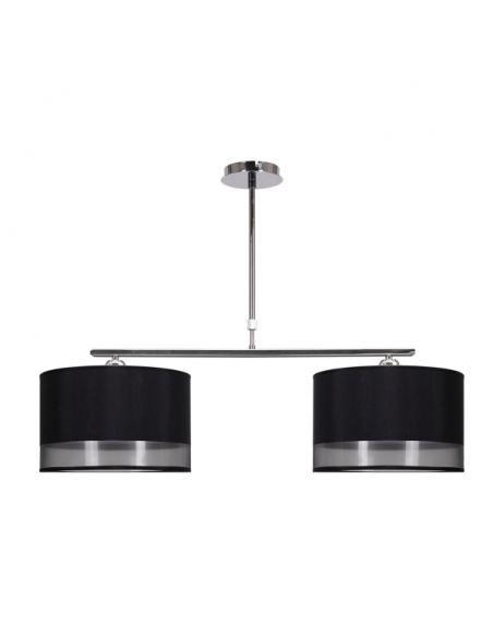 Lampara Serie Menorca 2xe27 Cromo/Negra Regx86x25 Cm