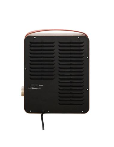 Termov.ceramico Ptc Caleta 1500w Marron 2pot Efecto Llama Protecc.sobrec. 30,4x25x14,4cm