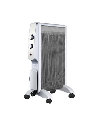 Radiador De Mica Abrigo 1500w 3elem Blanco/plata 2pot Antivuelco,luz Indicadora Termost.regulable 61,5x47x26,5cm