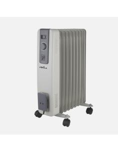 Radiador Aceite Acebuche 2000w Gris 3pot.9elementos,antivuelco.termost.ajust.proteccion Seg.54,5x37x24cm
