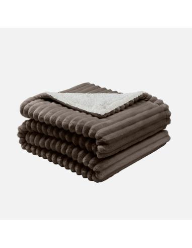 Manta Elect. Jaraiz Marron/blanco 160w 160x120cm 9nivel Autoapagado, Protec.seg.,lavable