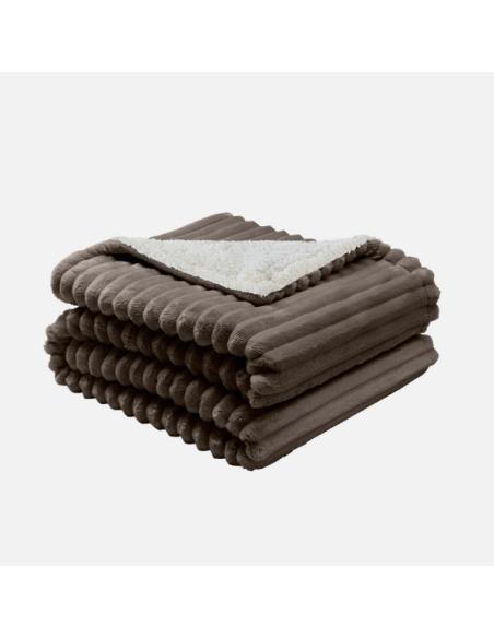 Manta Elect. Jaraiz Marron/blanco 160w 160x120cm 9nivel Autoapagado, Protec.seg.,lavable