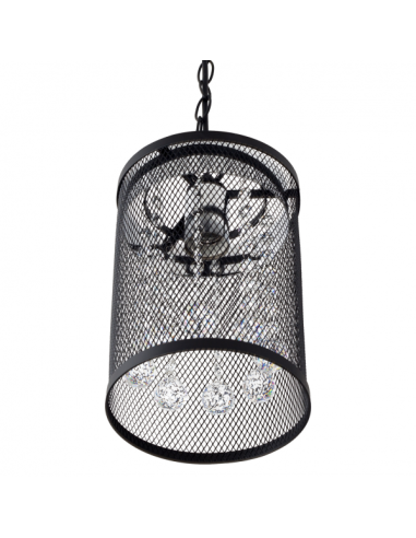 Colgante Davy 1xe27 Negro/cromo Reg.x18d