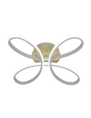 Plafon Bandeira 104w 3000-4000-6500k Blanco/haya 11440 Lm C/remoto,memoria Y Reg.intensidad 12x42,5x42,5cm