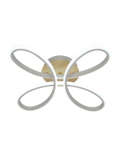 Plafon Bandeira 104w 3000-4000-6500k Blanco/haya 11440 Lm C/remoto,memoria Y Reg.intensidad 12x42,5x42,5cm